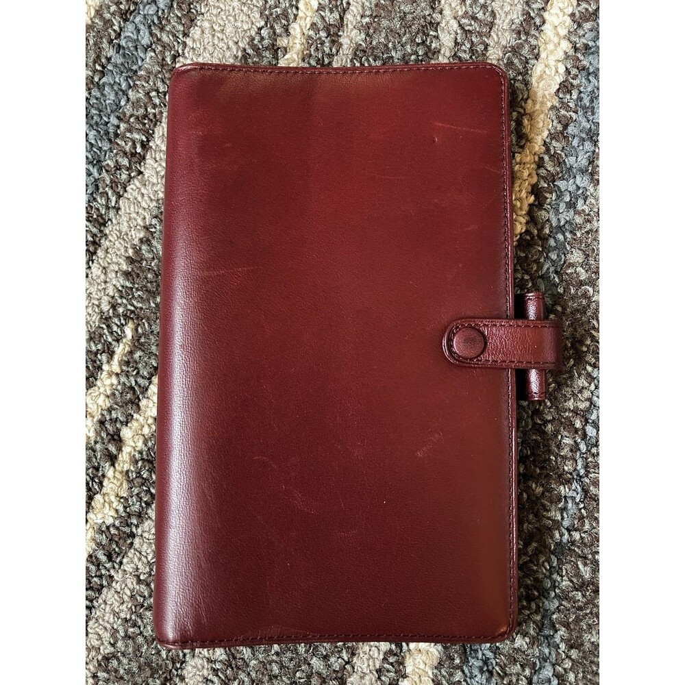 Vintage (1999) Filofax Cavendish Burgundy Leather Personal Compact Organiser